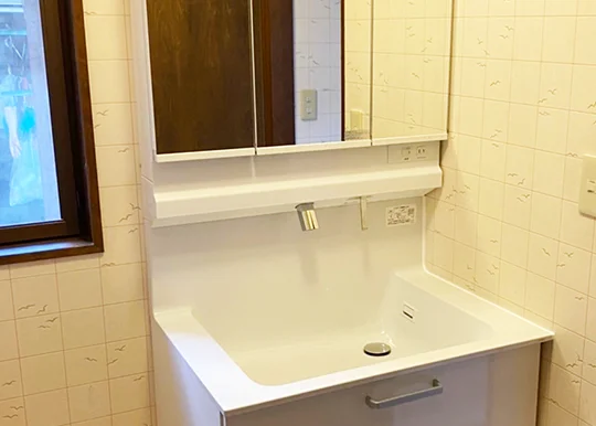 洗面台リフォームの施工事例 約25万円